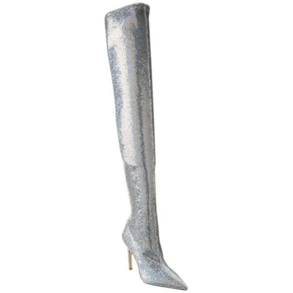 DAZZLING Stuart Weitzman NEW Ultrasturt Sequin Thigh-high Boots